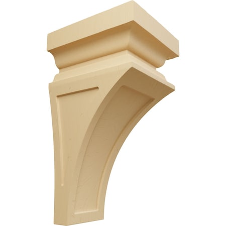 Ekena Millwork 7"W x 7 3/4"D x 14"H Jumbo Nevio Wood Corbel, Alder CORW07X07X14NEAL